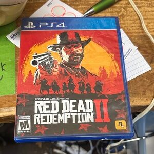 Red Dead Redemption II (PS4) - Red/Orange Cover